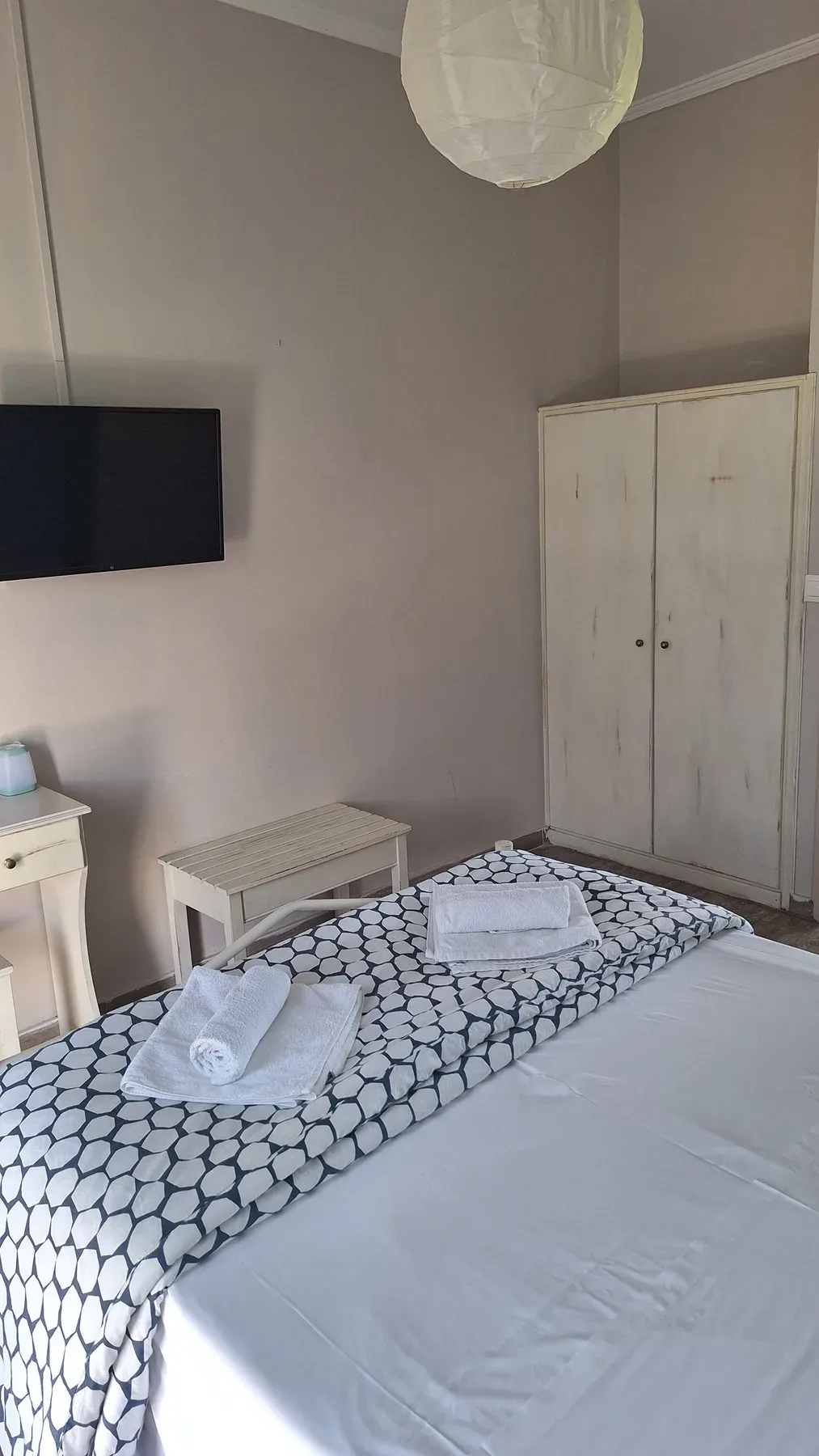 Sleeping area in Apartment 10 at Antzela Apartments