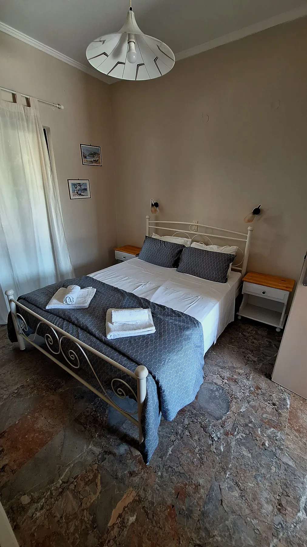 Sleeping area in Apartment 4 at Antzela Apartments