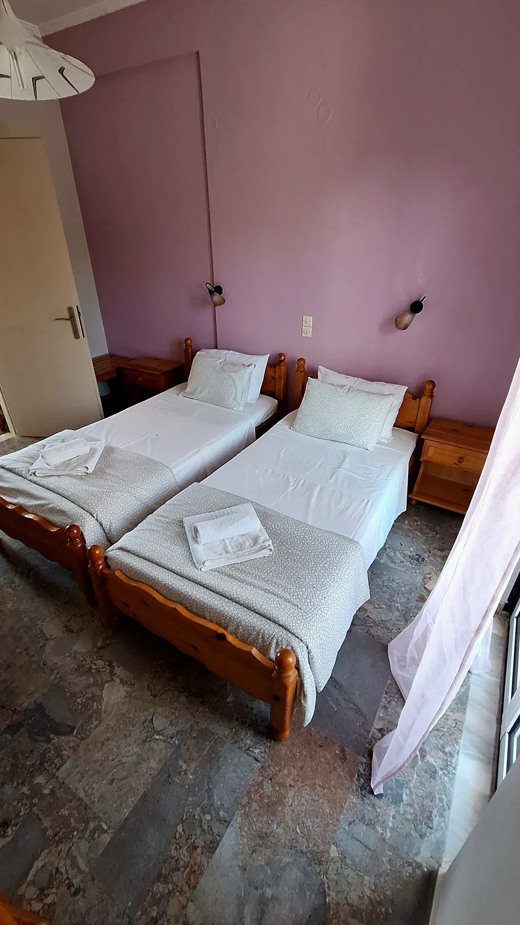 Sleeping area in Apartment 5 at Antzela Apartments