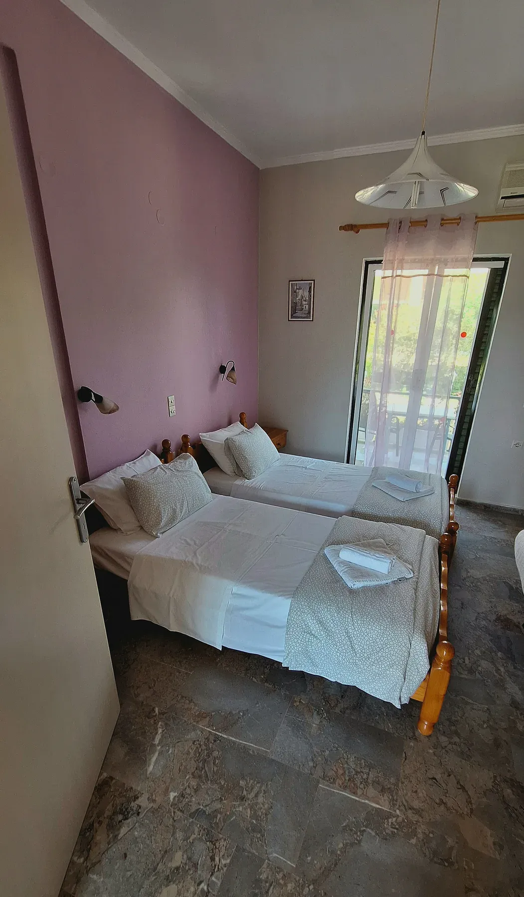 Main room in Apartment 5 at Antzela Apartments