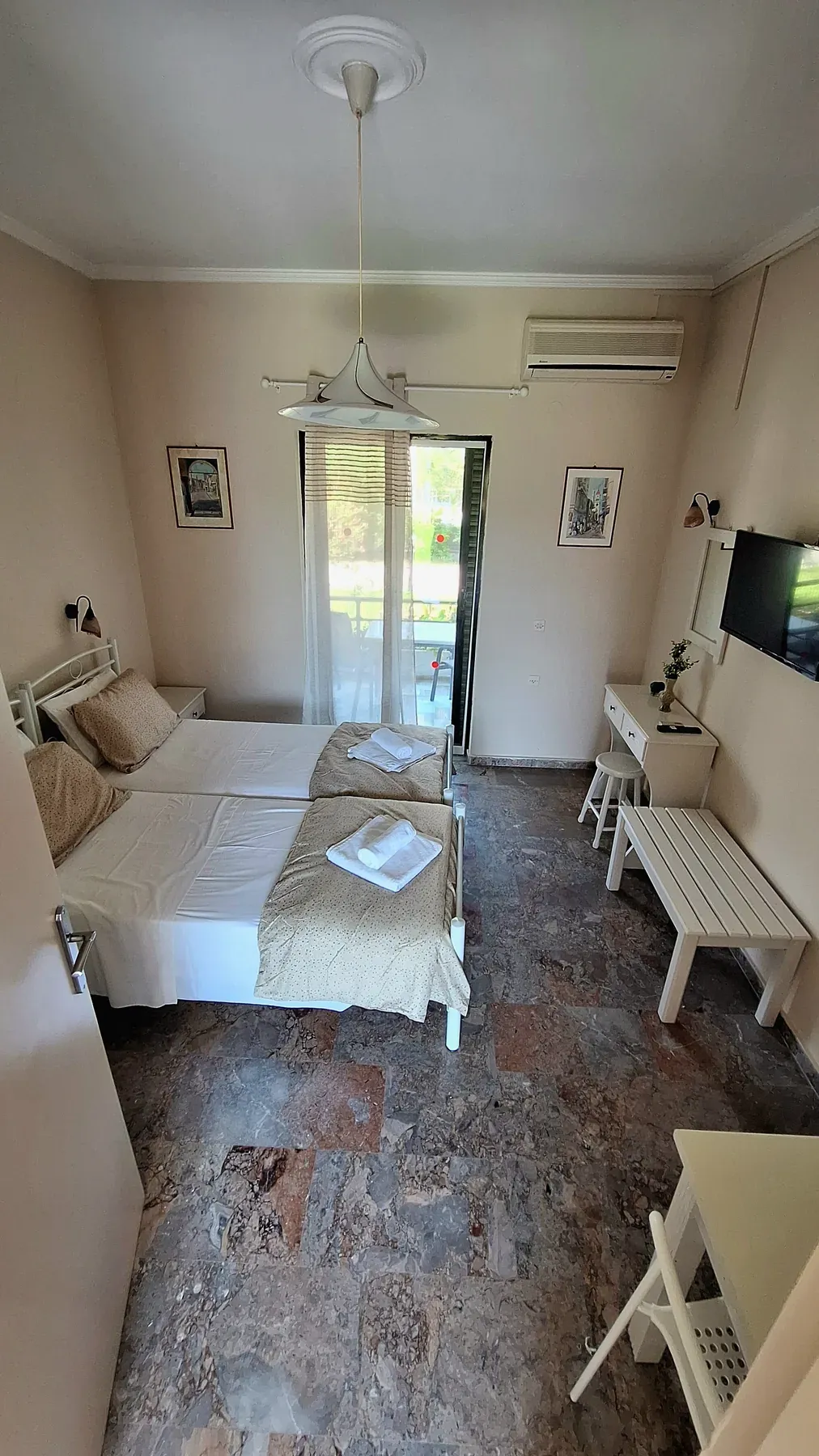 Main room in Apartment 3 at Antzela Apartments