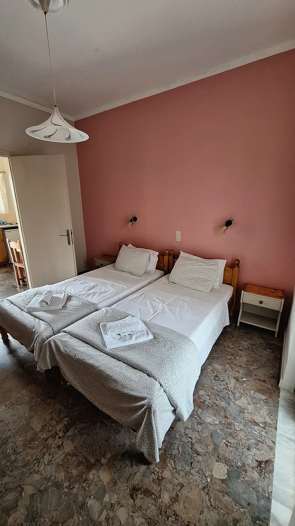 Main room in Apartment 2 at Antzela Apartments
