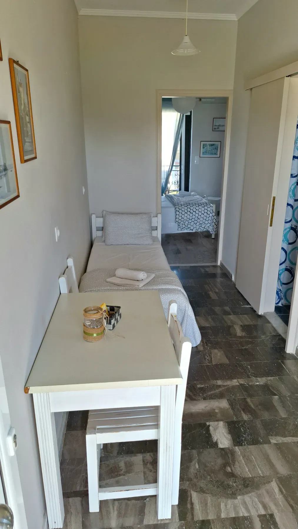 Dining area in Apartment 10 at Antzela Apartments